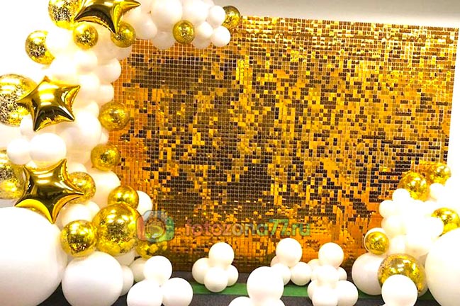 Фотозона из пайеток