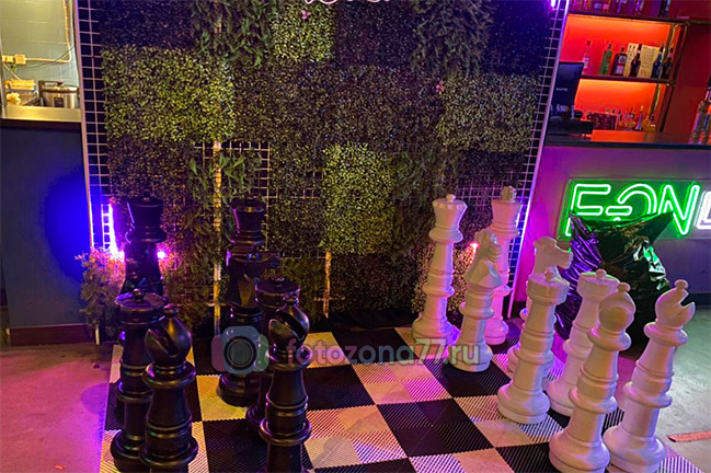 Зеленый фон "Шахматы"